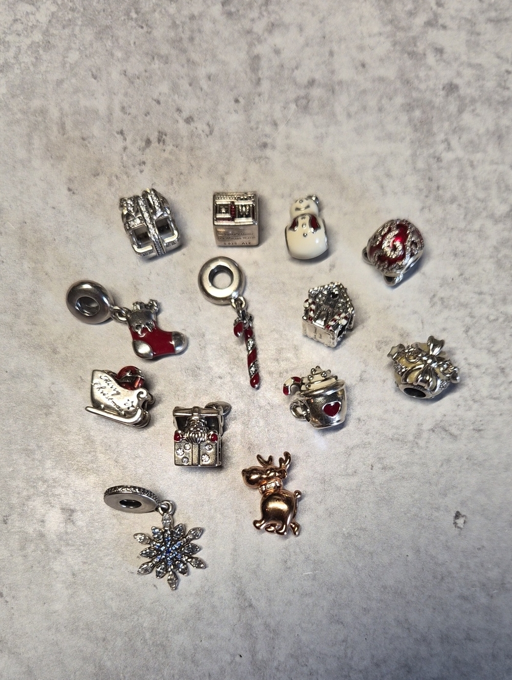 pandora christmas charms